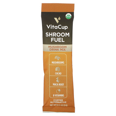 Vitacup, Mushroom Fuel, Mushroom Drink Mix, 24 Individual Sticks, 0.11 oz (3 g) Each