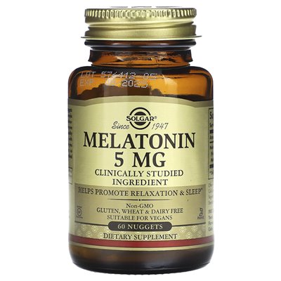 Solgar, Melatonin, 5 mg, 60 nuggets