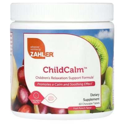 Zahler, ChildCalm, Formuła wsparcia relaksacyjnego dla dzieci, Punch Fruit, 60 tabletek do żucia