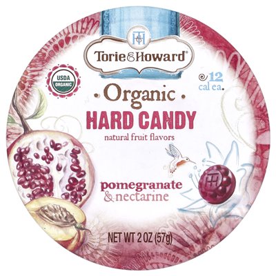 Torie &amp Howard, organiczne cukierki, granat i nektaryna, 2 uncje (57 g)