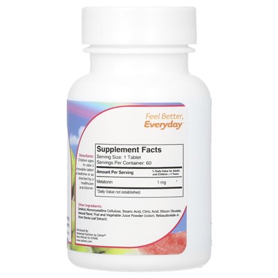 Zahler, junior melatonina, naturalne winogrona, 1 mg, 60 tabletek do żucia