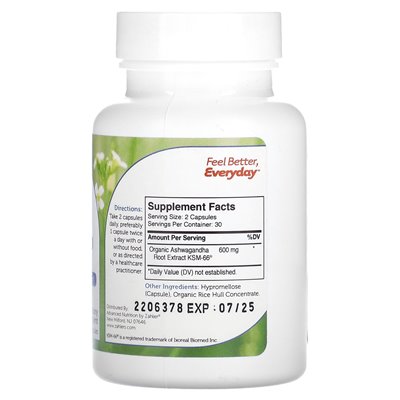 Zahler, Ashwagandha 600, klinicznie zatwierdzona dawka, wspiera energię i relaks mentalny, 600 mg, 60 kapsułek (300 mg na kapsuł