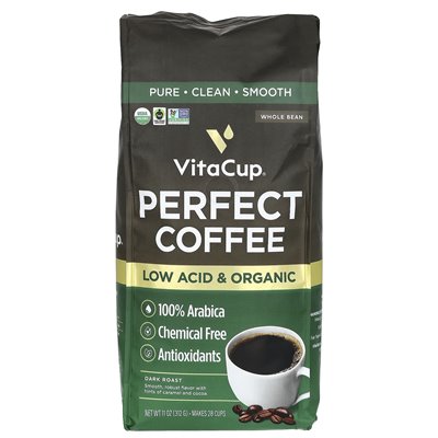 Vitacup, Perfekter Kaffee, ganze Bohne, dunkle Röstung, 11 oz (312 g)