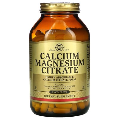 Solgar, Calcium Magnesium Citrate, 250 Tablets