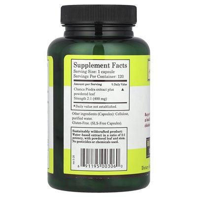 Cały światowy botanika, Królewska Chanca Piedra, wsparcie nerki, 400 mg, 120 kapsułek wegetariańskich Cały światowy botanika, Królewska Chanca Piedra, wsparcie nerki, 400 mg, 120 kapsułek wegetariańskich
