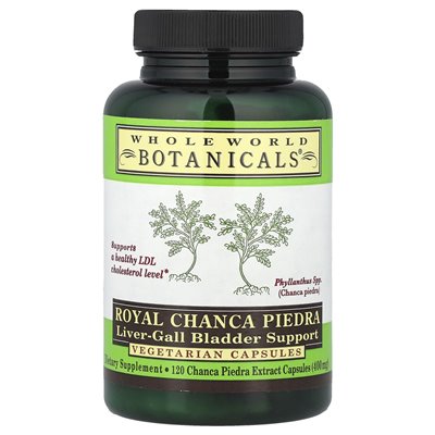 Botaniczne w całym świecie, Królewska Piedra, Wsparcie pęcherzyka w wątrobie, 400 mg, 120 kapsułek wegetariańskich