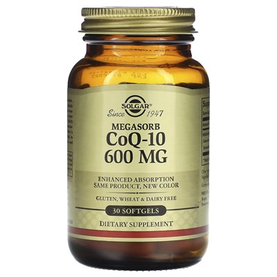 Solgar, Megasorb COQ-10, 600 mg, 30 miękkich