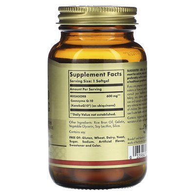Solgar, Megasorb COQ-10, 600 mg, 30 miękkich