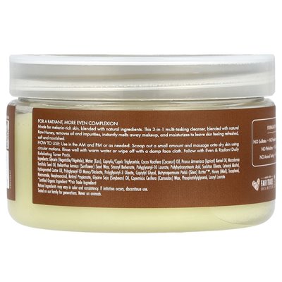Sheamoisture, Even &amp Radiant Raw Honey, 3-w 1 Balsam do czyszczenia topnienia, 3,2 uncji (91 g)