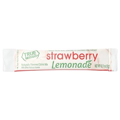 True Citrus, True Lemon®, truskawkowa lemoniada, 10 pakietów, 0,11 uncji (3 g) każdy