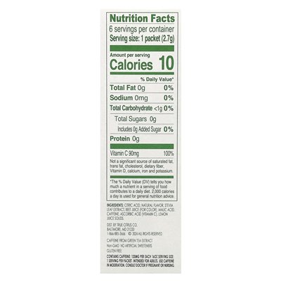 True Citrus, True Lemon®, Energie, Wildkirsche-Cranberry, 6 Päckchen, 0,095 oz (2,7 g)