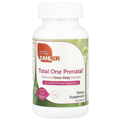 Zahler, Total One Prenatal, Essential Once-Daily Prenatal, 120 Capsules Zahler, Total One Prenatal, Essential Once-Daily Prenatal, 120 Capsules