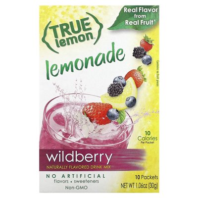 Real Citrus, Real Lemon, Limonade, Waldbeere, 10 Päckchen, je 0,11 oz (3 g)
