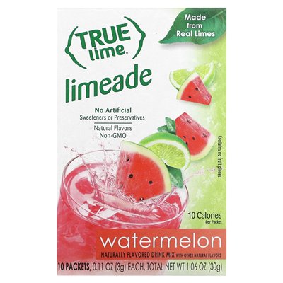 Real Citrus, Real Lime, Limonade, Wassermelone, 10 Päckchen, 0,11 oz (3 g)