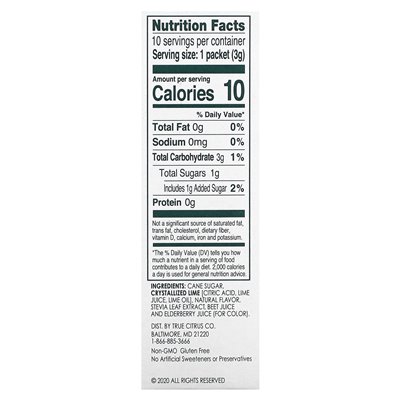 Real Citrus, Real Lime, Limonade, Wassermelone, 10 Päckchen, 0,11 oz (3 g)