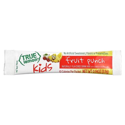 Prawdziwe cytrusy, prawdziwa cytryna, mieszanka picia dla dzieci, Punch Fruit, 10 paczek 0,14 uncji (3,9 g) każdy