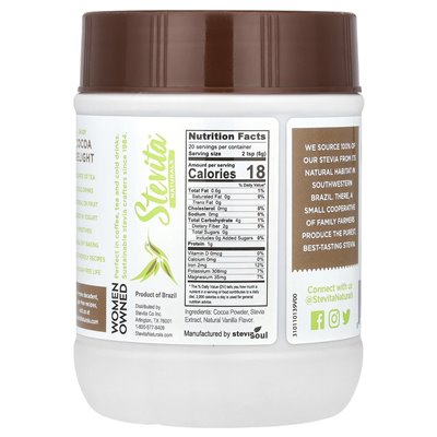 Stevita, Naturals, Cocoa Delight, 4,2 uncji (120 g)
