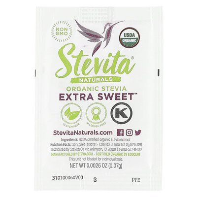 Stevita, Naturals, Bio-Stevia, extra süß, 50 Päckchen, 0,13 oz (3,75 g)