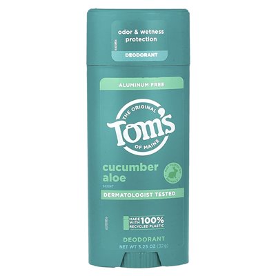 Tom's of Maine, aluminiowy dezodorant, ogórek aloes, 3,25 uncji (92 g)