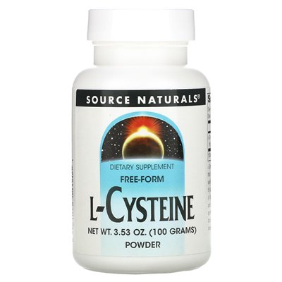 Źródło Naturals, L-cysteine, wolna piankowa proszek, 3,53 uncji (100 g)
