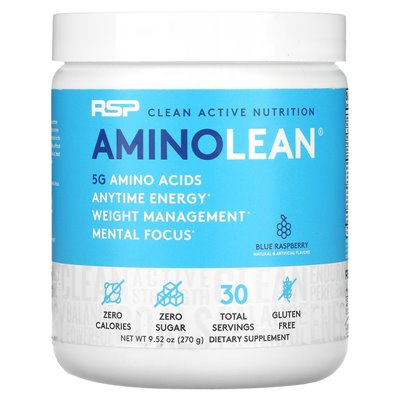 RSP Nutrition, Aminolean, Blue Raspberry, 9,52 uncji (270 g)