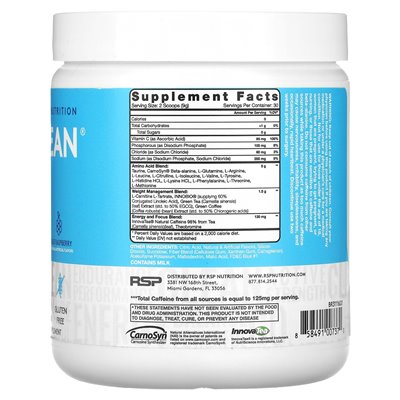 RSP Nutrition, Aminolean, Blue Raspberry, 9,52 uncji (270 g)