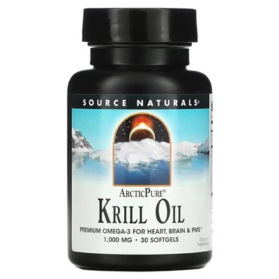 Źródło Naturals, Arcticpure, Krill Oil, 1000 mg, 30 miękkich