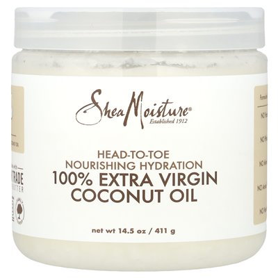 Sheamoisture, odżywcze hydratacja od stóp do głów, 100% olej kokosowy z pierwszego tłoczenia, 14,5 fl oz (411 ml)