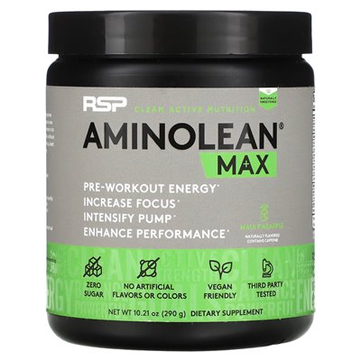 RSP Nutrition, Aminolean Max Energy, Maui-Ananas, 10,21 Unzen (290 g)