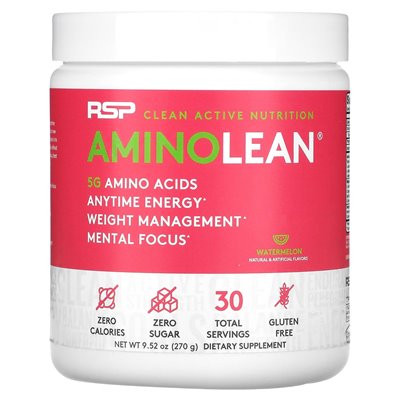 RSP Nutrition, Aminolean, Watermelon, 9,52 uncji (270 g) RSP Nutrition, Aminolean, Watermelon, 9,52 uncji (270 g)
