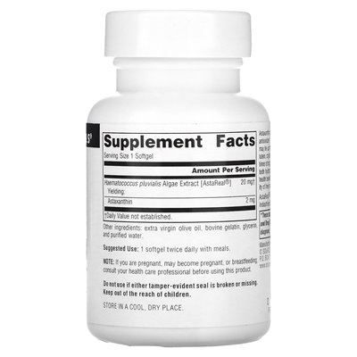 Źródło Naturalne, Astaksantyna, 2 mg, 30 Softgeli Źródło Naturalne, Astaksantyna, 2 mg, 30 Softgeli