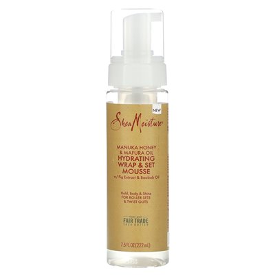 Sheamoisture, Hydrating Wrap i Set Mussse z ekstraktem figowym i olejem Baobab, 7,5 fl oz (222 ml)