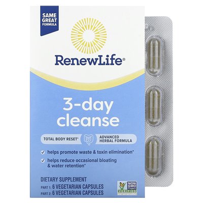 Renew Life 3-Tage-Reinigung, 12 vegetarische Kapseln