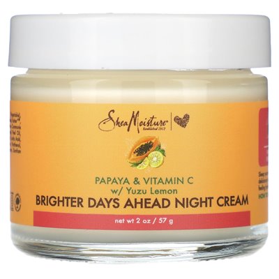 Sheamoisture, jaśniejsze dni do przodu, krem nocny, papa i witamina C w/ yuzu cytryna, 2 uncje (57 g) Sheamoisture, jaśniejsze dni do przodu, krem nocny, papa i witamina C w/ yuzu cytryna, 2 uncje (57 g)