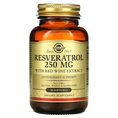 Solgar, Resveratrol, 250 mg, 30 Soft