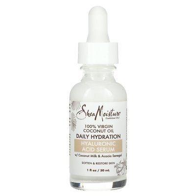 Sheamoisture, 100% Virgin Coconut Oil, Daily Hydration Hyaluronic Acid Serum, 1 fl oz (30 ml)