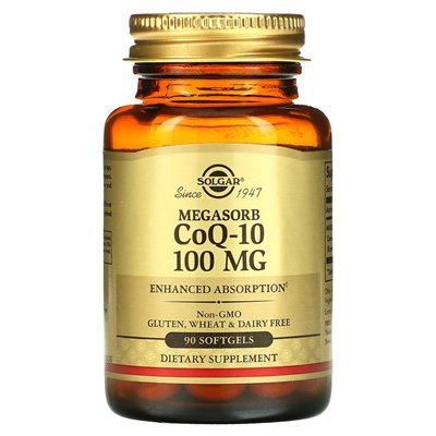 Solgar, Megasorb COQ-10, 100 mg, 90 miękkich
