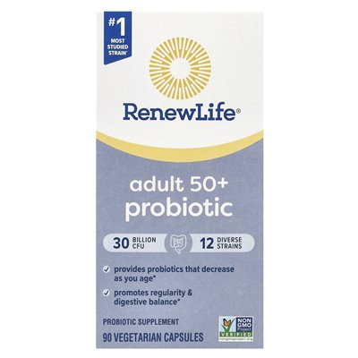 Renew Life, Probiotikum für Erwachsene ab 50, 30 Milliarden KBE, 90 vegetarische Kapseln