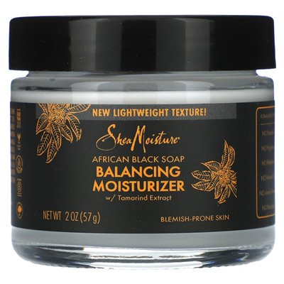 Sheamoisture, afrykańskie czarne mydło, równoważenie kremu nawilżającego, 2 uncje (57 g)