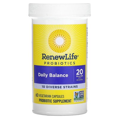 Renew Life, Probiotika, Daily Balance, 60 vegetarische Kapseln