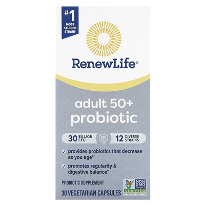 Odnów życie, dorosły 50+ probiotyki, 30 miliardów CFU, 30 kapsułek wegetariańskich