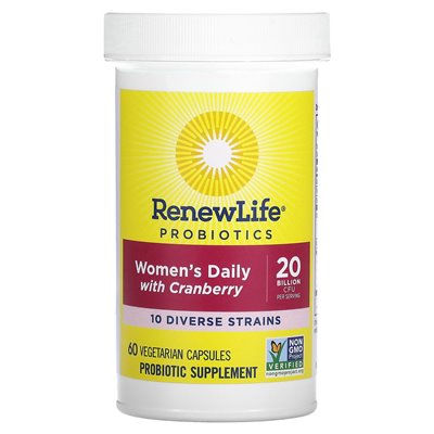 Renew Life, Probiotics, Everyday Women with Cranberry, 20 Billion CFU, 60 Vegetarian Capsules