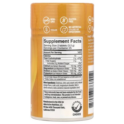 Saltstick, FastChews®, elektrolity do żucia, cierpkie pomarańczowe, 50 tabletek do żucia