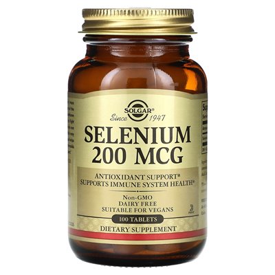 Solgar, Selen, 200 mcg, 100 tablets