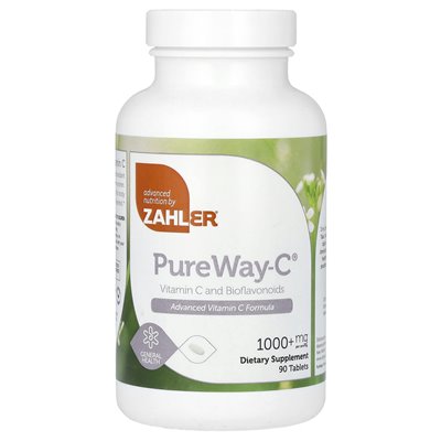 Zahler, Pure Way-C, witamina C i bioflawonoidów, 1000 mg, 90 tabletek
