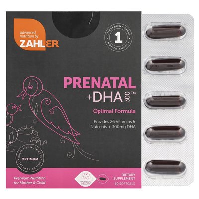 Zahler, Prenatal + DHA 300, 120 Softgels Zahler, Prenatal + DHA 300, 120 Softgels