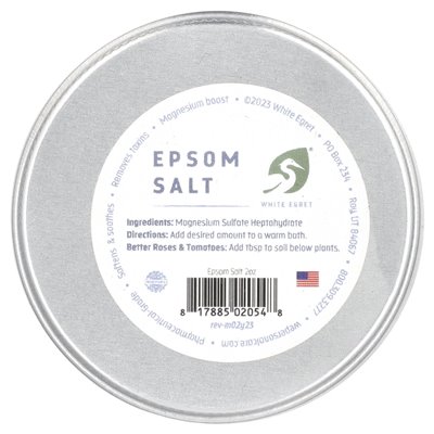 White Egret Personal Care, Epsom Salt, 2 uncje White Egret Personal Care, Epsom Salt, 2 uncje