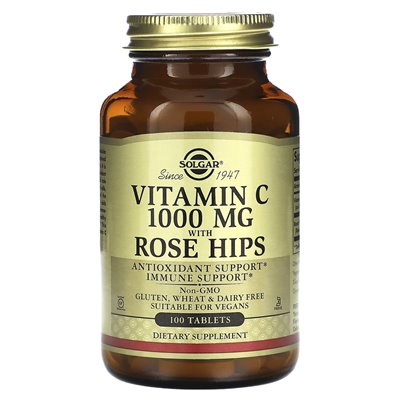 Solgar, Vitamin C mit Hagebutten, 100 Tabletten