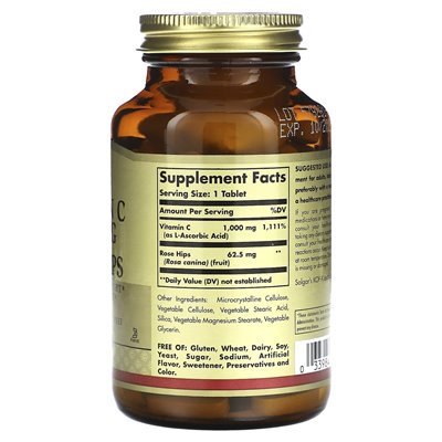 Solgar, Vitamin C mit Hagebutten, 100 Tabletten