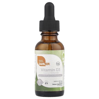 Zahler, witamina D3, Formuła Advanced D3, 125 MCG (5000 IU), 1 Fl Oz (30 ml)